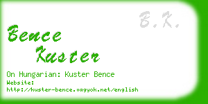 bence kuster business card